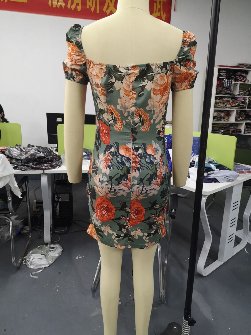 Summer Sexy Floral Knotted Mini Dress