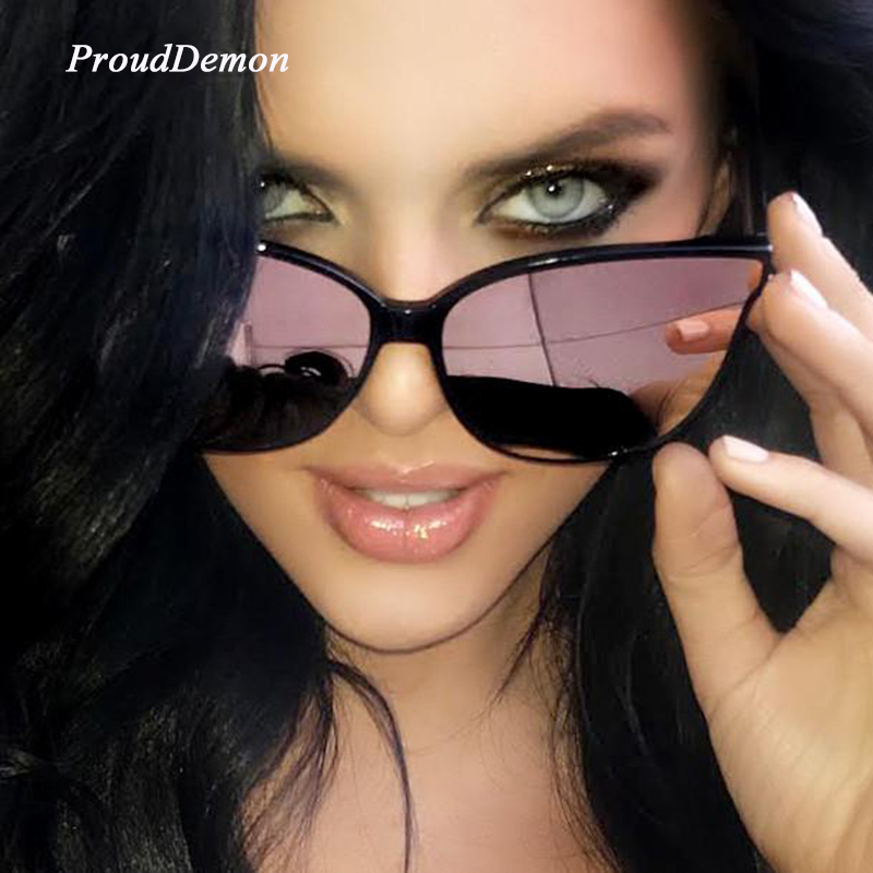 2018 Fashion Women Colour Luxury Flat Top Cat Eye Sunglasses Elegant oculos de sol men Twin Beam oversized Sun glasses UV400