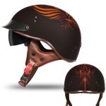 Motorcycle Helmet Scooter Vintage Half Face Biker Motorbike Helmet | DOT Certification