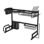 2-Tier Dish Drying Rack Over The Sink Kitchen Collection Shelf Drainer Organizer