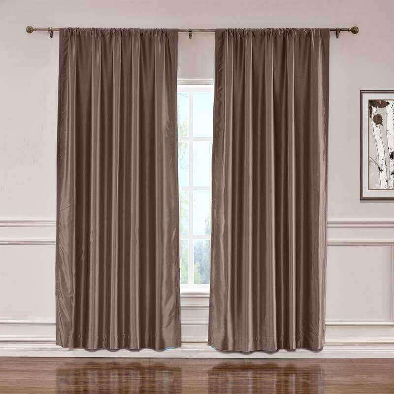 CUSTOM Lao Hang Zhou Brown Polyester Cotton Thermal Insulated Curtain