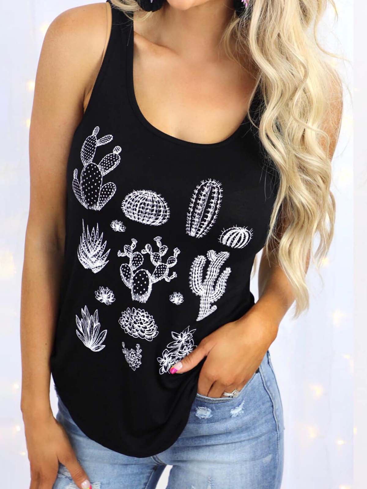 Shift Sleeveless Casual Cotton-Blend Shirts & Tops