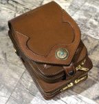 Motorcycle Retro Handmade Cowhide Magnet Vintage Leather Tank Bag