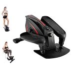 PCAFRS Mini Elliptical Machine Under Desk Elliptical Bike Display Monitor and Adjustable Resistance- Black