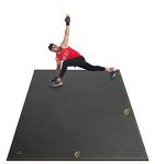 GXMMAT Large Exercise Mat 6��x6��x7mm, Workout Mats for Home Gym Flooring, Extra Wide and Thick Durable Cardio Mat- Black