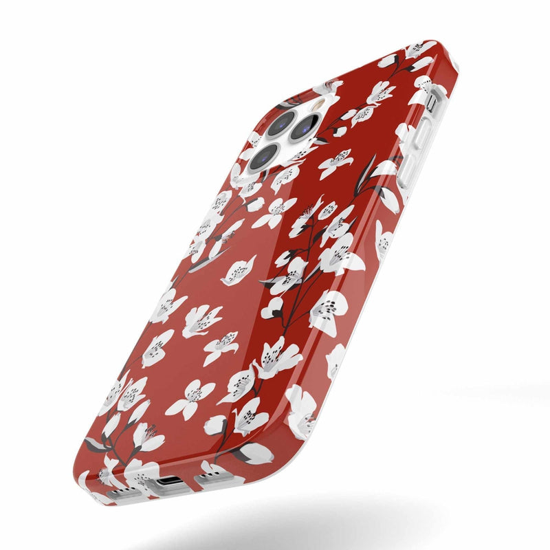Red Cherry Blossom Floral Case