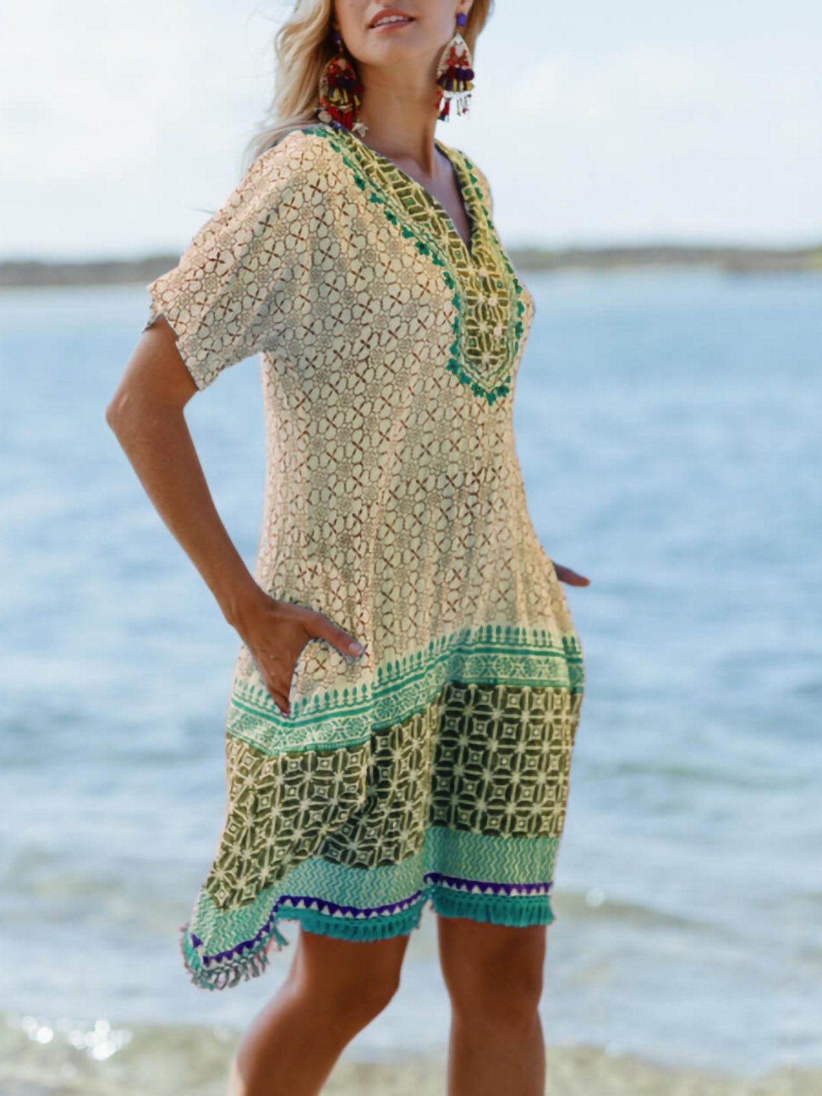 Short Sleeve Boho Dresses