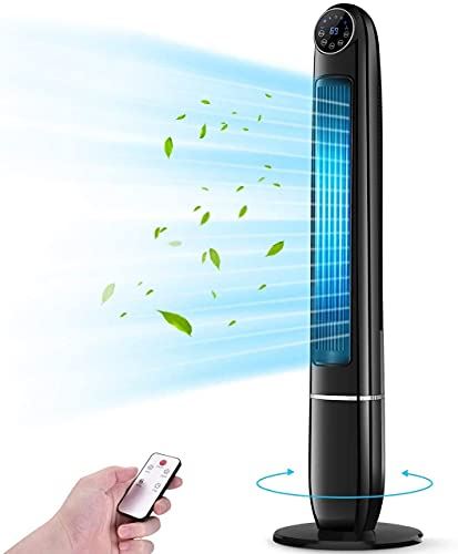 48�� Bladeless Cooling Fan with Remote Control and LED Display for Home/Office