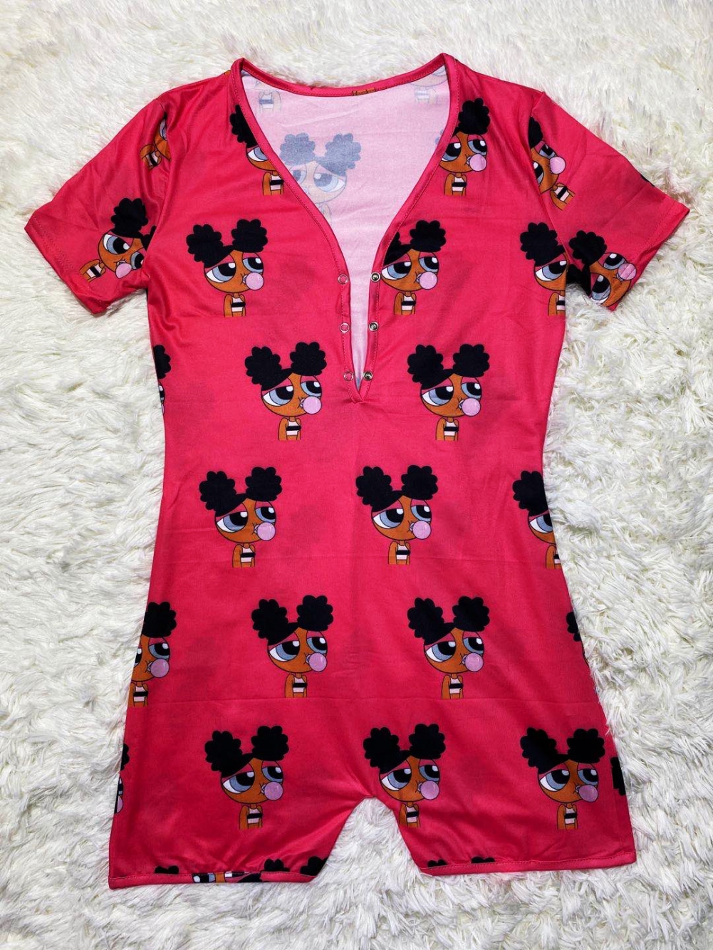 Summer African Cute Print V-Neck Rompers