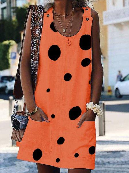 Shift Casual Floral-Print Sleeveless Casual Dresses