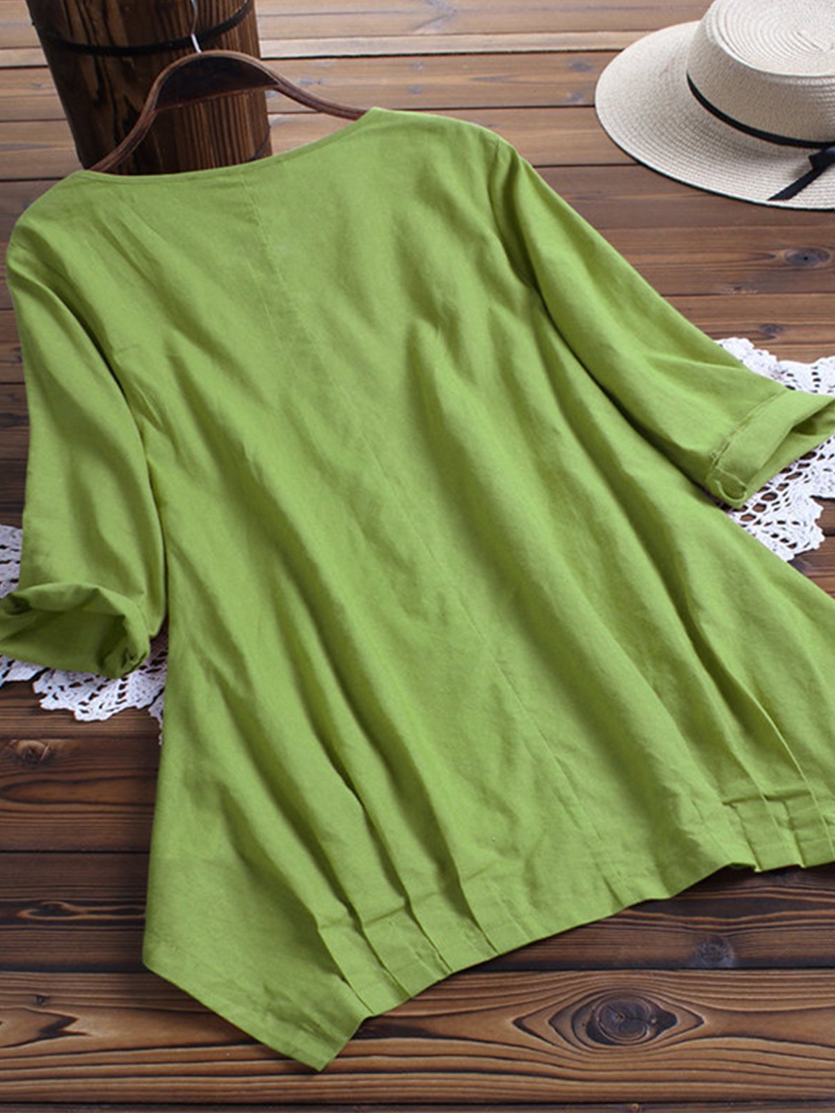 Short Sleeve Asymmetrical Casual Shirts & Tops