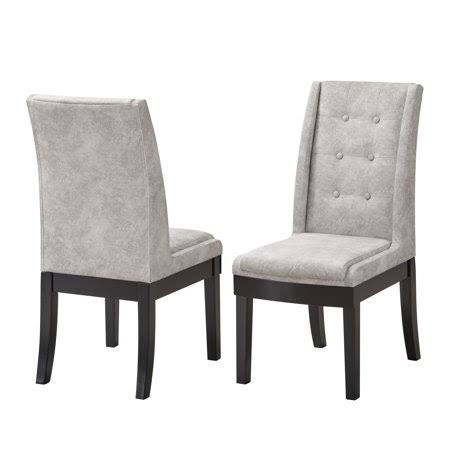 Riley Contemporary Parsons Dining Side Chairs, Silver (Set of 2)