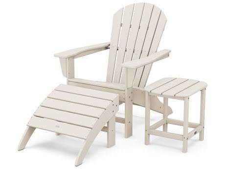 POLYWOOD South Beach Adirondack Chair 3-Piece Set in Pacific Blue
