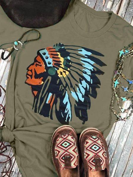 Green Casual Abstract Shirts & Tops