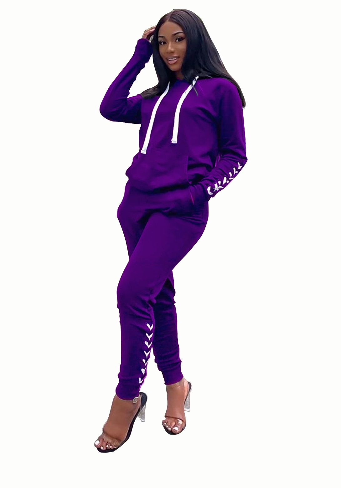 Blank Strings Long Sleeve Sweat Suit