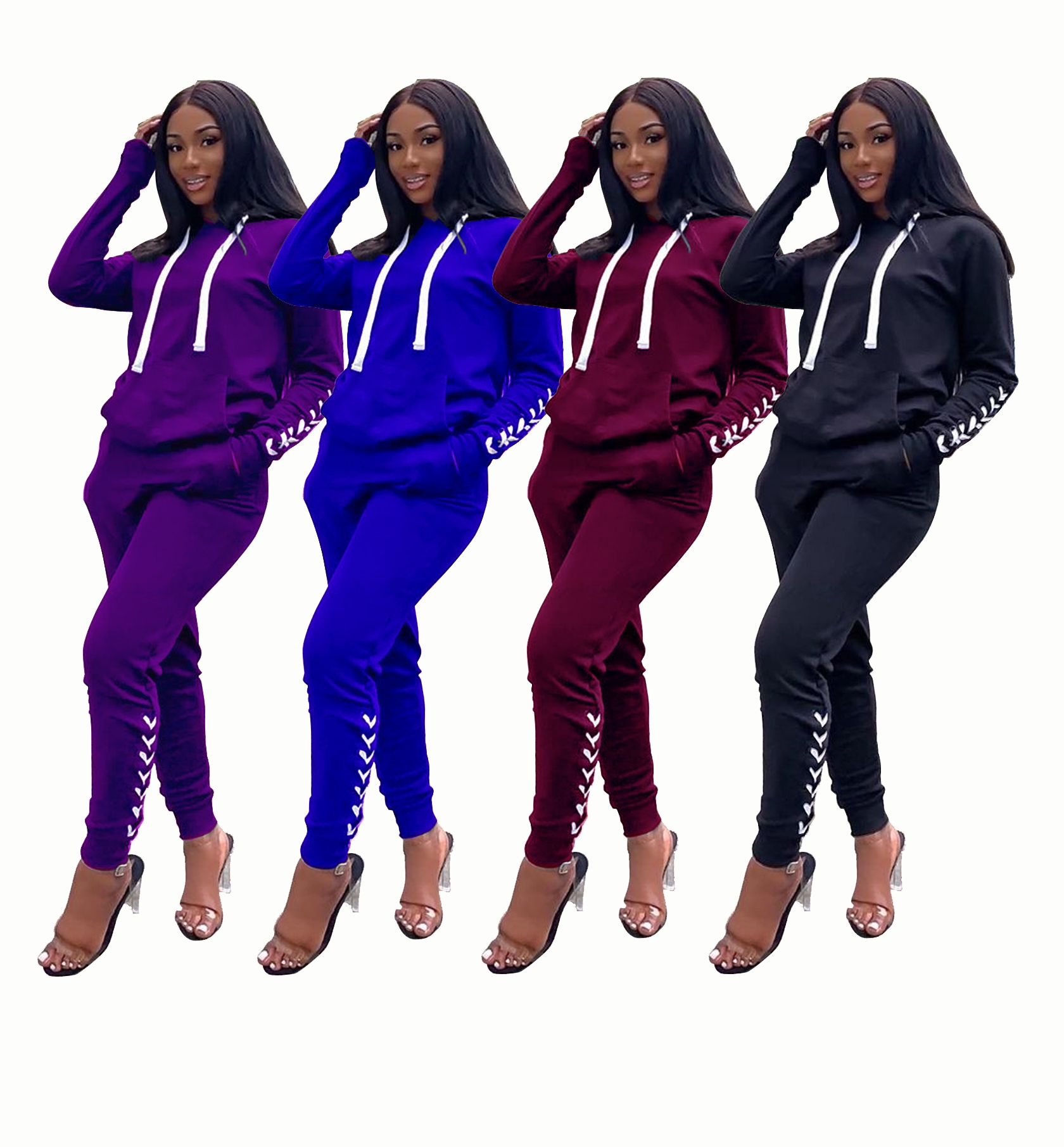 Blank Strings Long Sleeve Sweat Suit