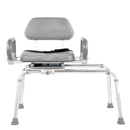 Premium Padded Bath and Shower Chair with Pivoting Arms. Space Saving