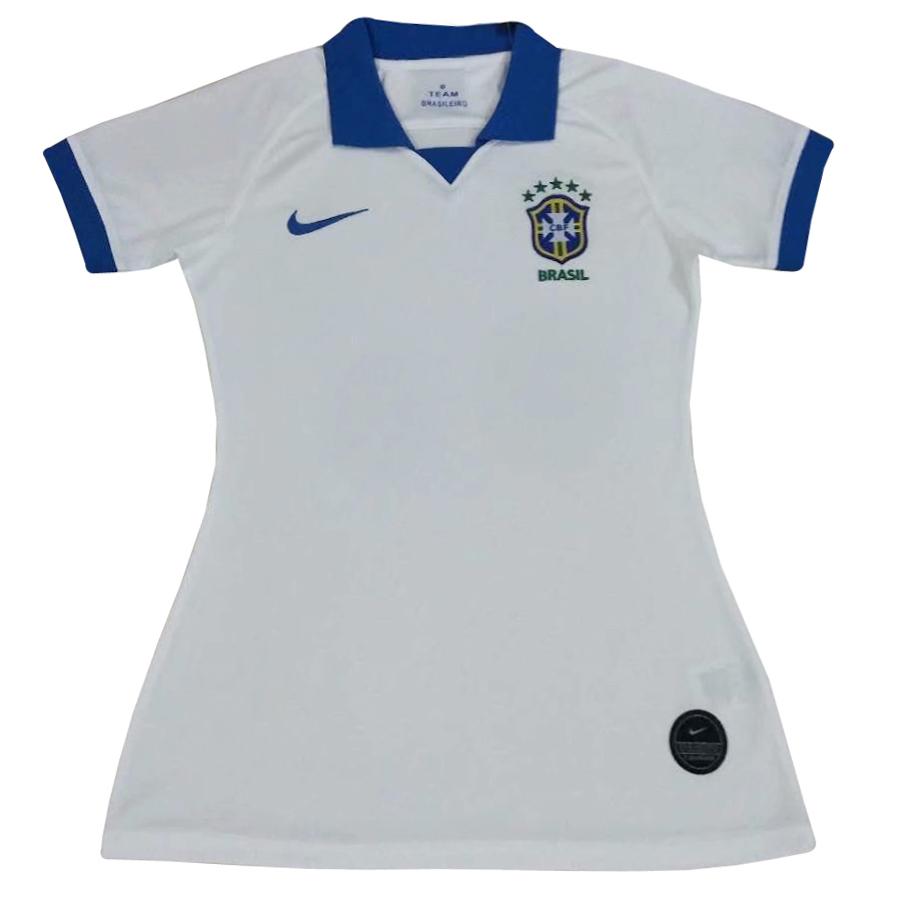 2019 Brazil Away White Women Soccer Jersey