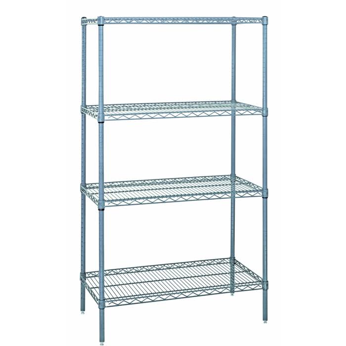 Quantum Storage Systems Gray Anti-Microbial Shelving Unit