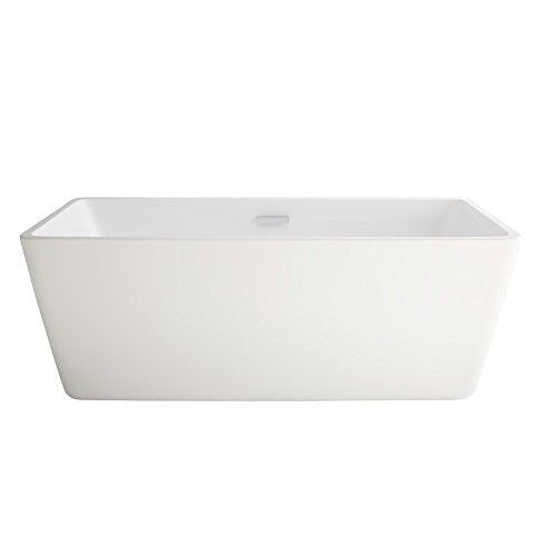 Sedona Loft 62.75 in. Acrylic Freestanding Soaker Bathtub, White
