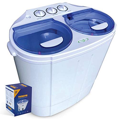 Tub Washing Machine w/Wash and Spin Cycle, Built-in Gravity Drain, 13lbs