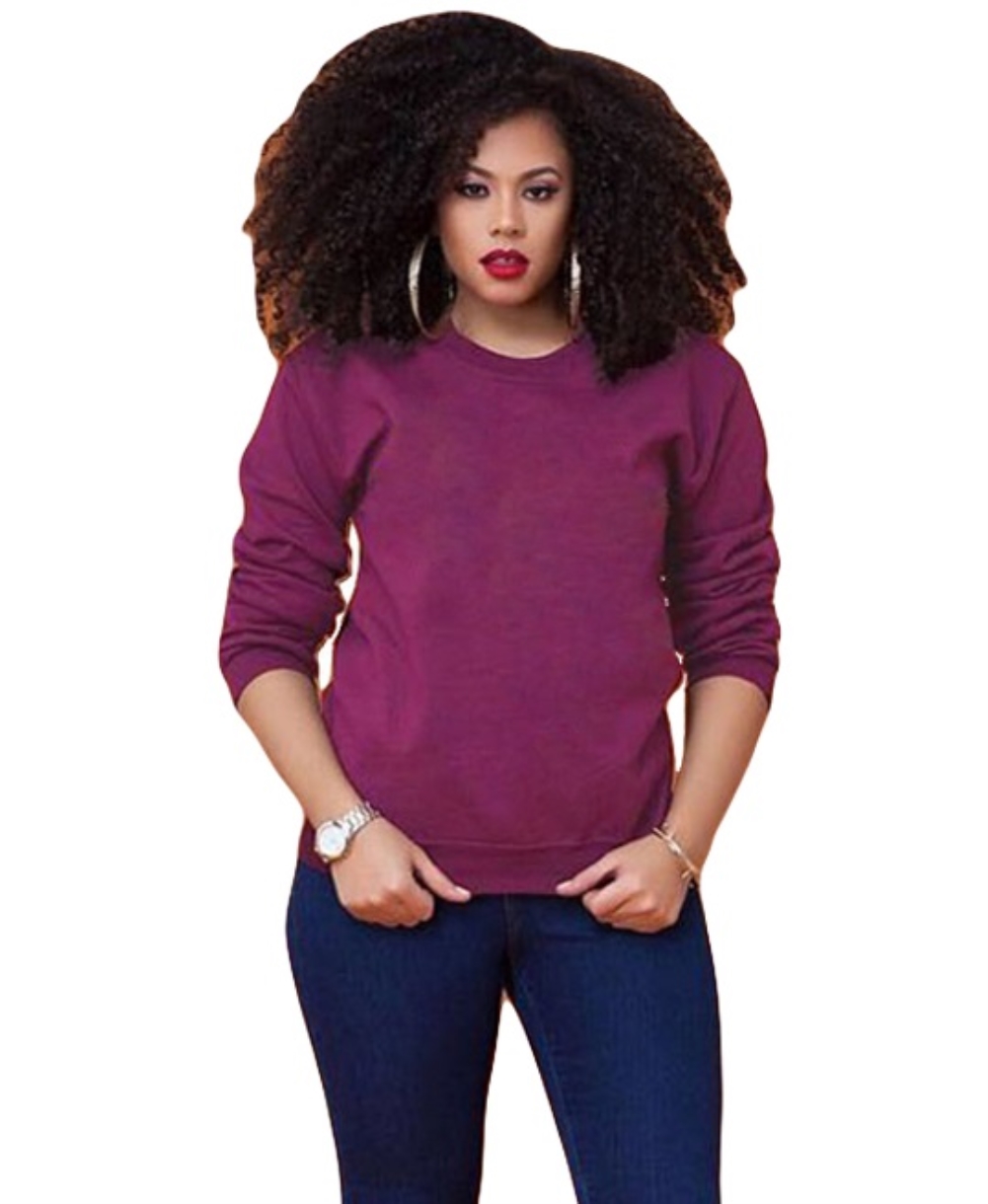 Autumn Round Neck Plain Shirt