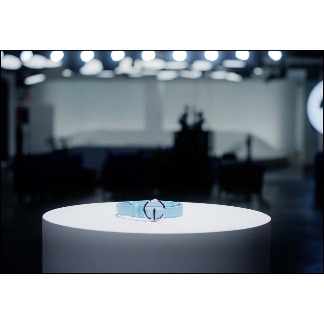 Logo Belt - Silver/Pool Blue