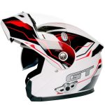 Men Women Bluetooth Motorcycle Helmet Flip Up Waterproof Proof Anti Fog Visors