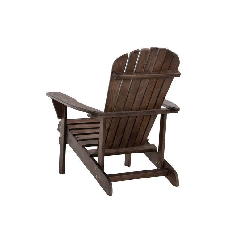 W Unlimited Earth Patio Adirondack Chair with Cup Holder in Dark Gray (Set of 4)