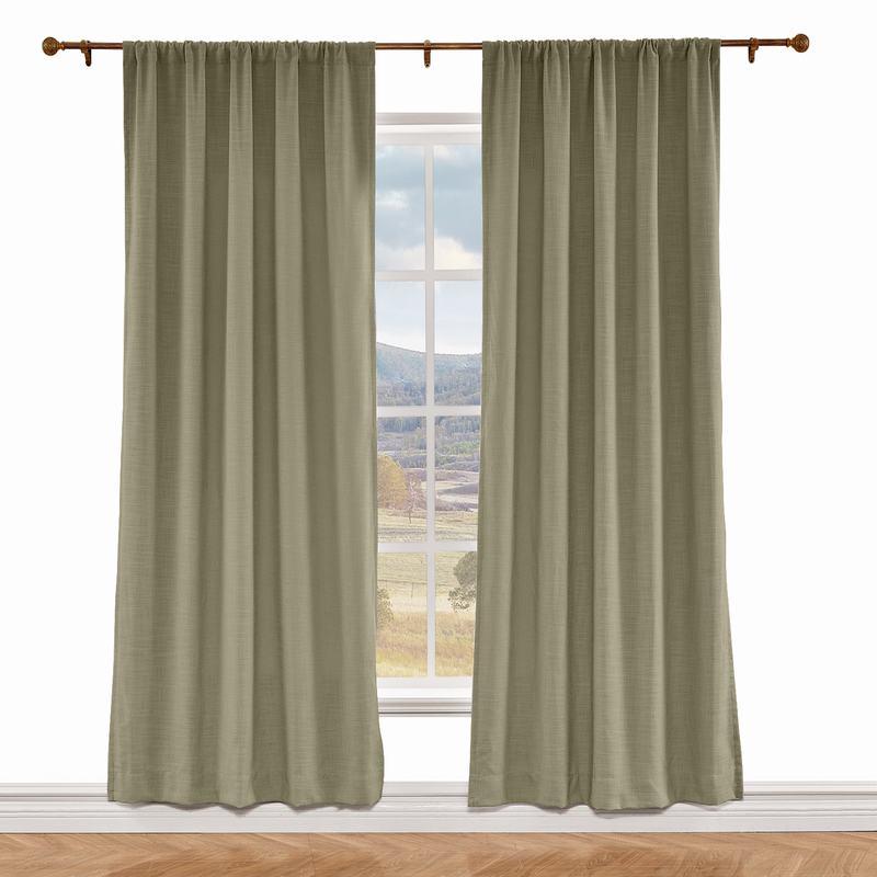 LIZ Polyester Linen Curtain Drapery Custom