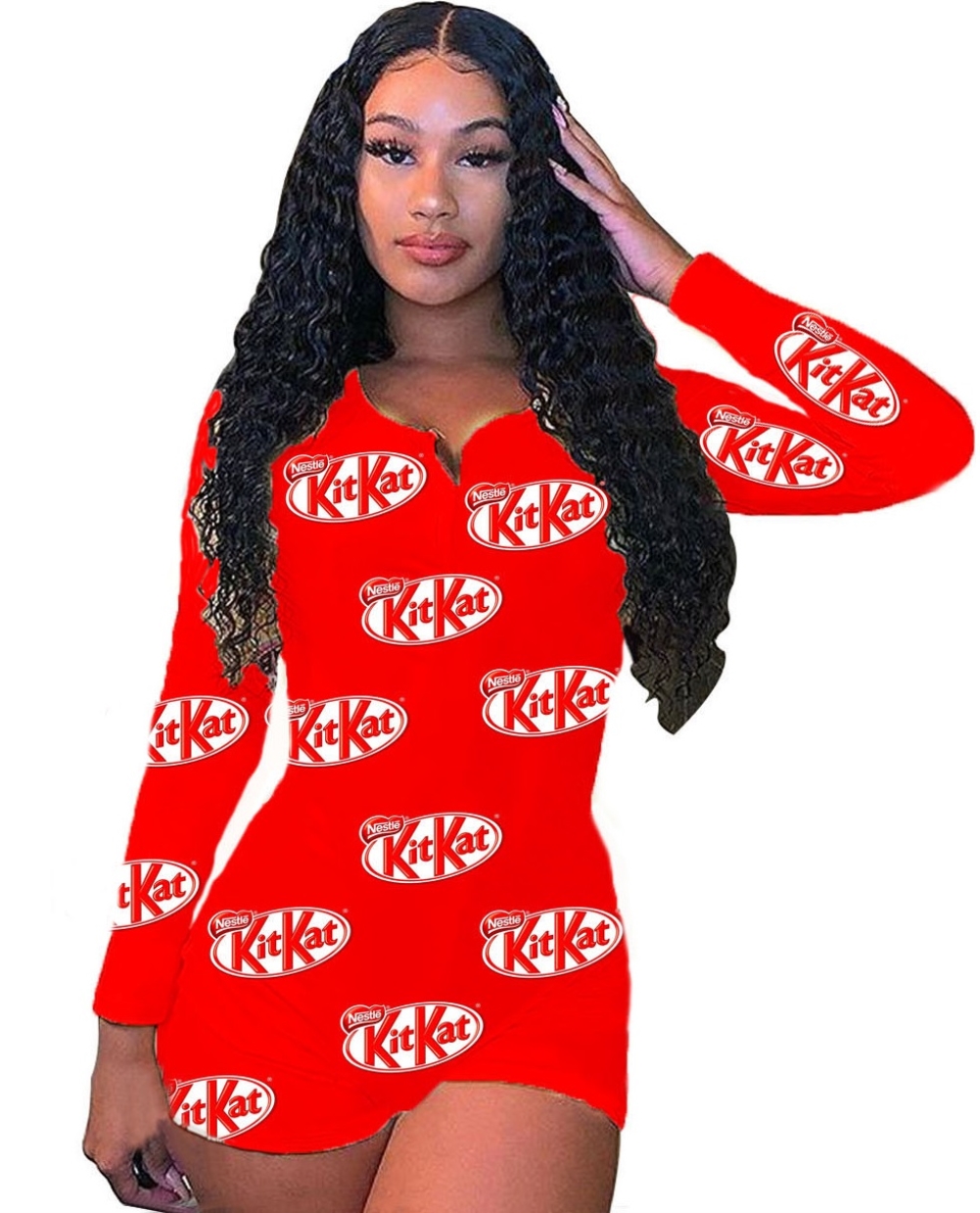 Casual Long Sleeve Snack Print Pajama Rompers