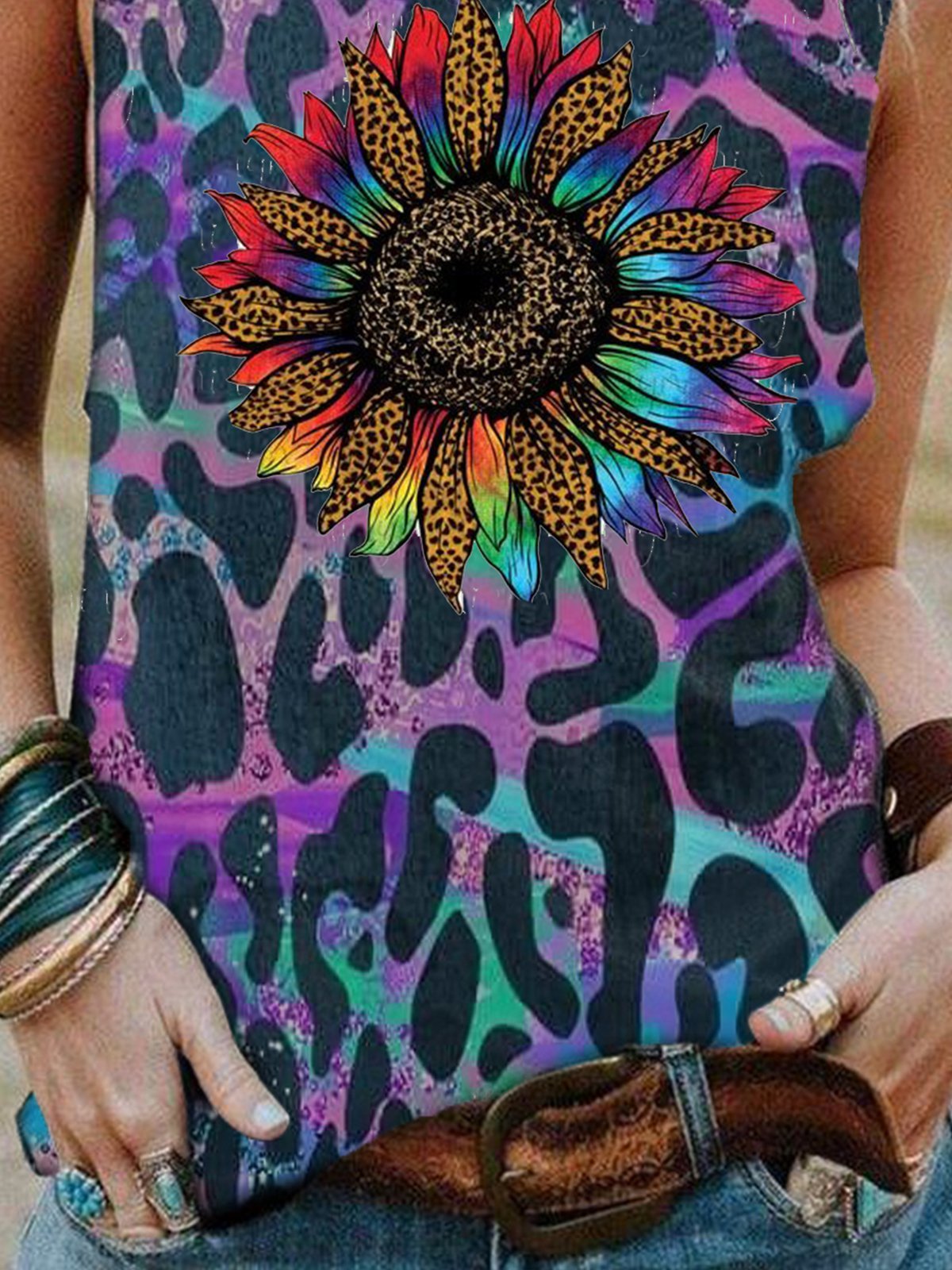 Crew Neck Floral Shirts & Tops