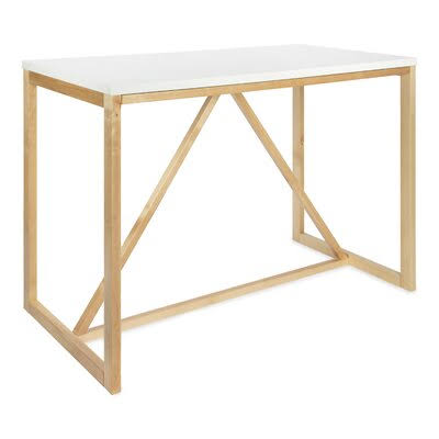 Theresa Counter Height Dining Table Color: Natural/White