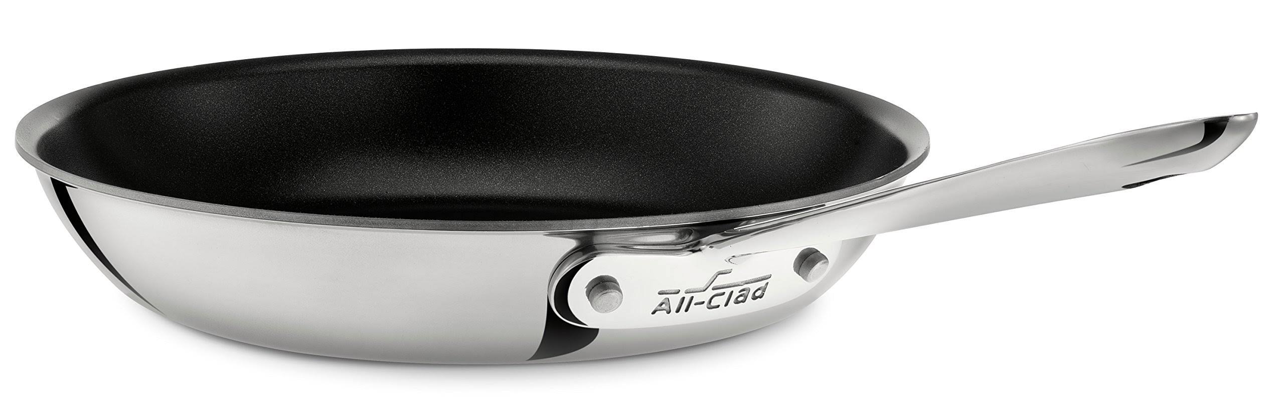 All-Clad 4114 NS R2 Stainless Steel Tri-Ply Bonded Dishwasher Safe PFOA-Free Nonstick Fry Pan / Cookware, 36cm , Silver