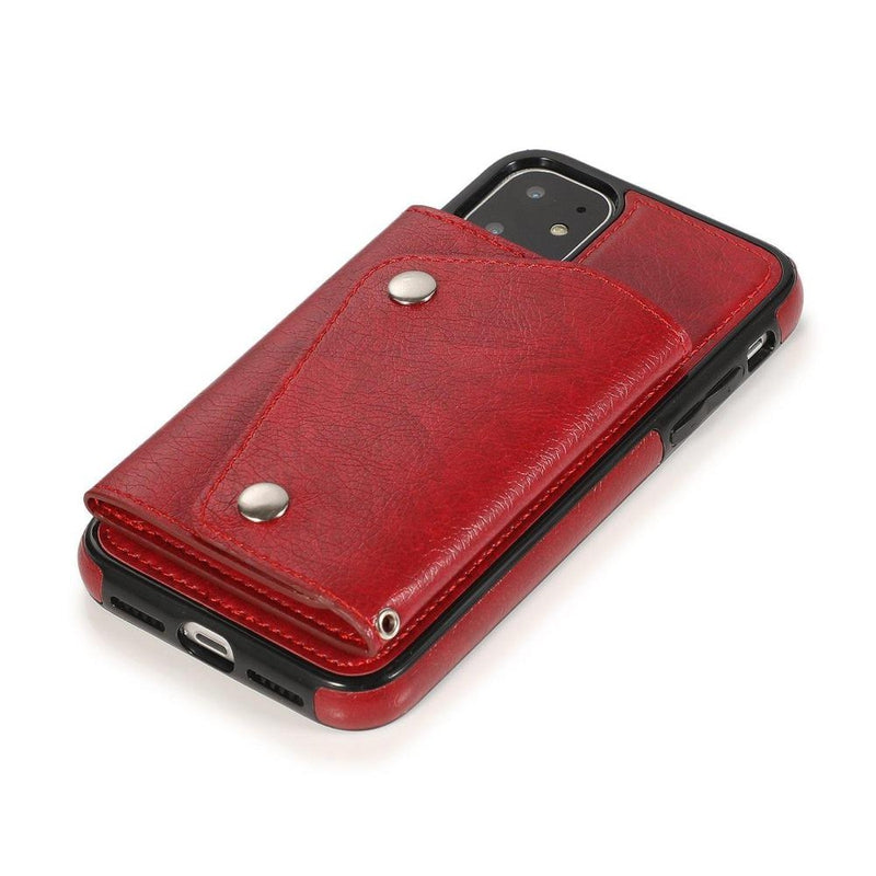 Red Vegan Leather Wallet Case