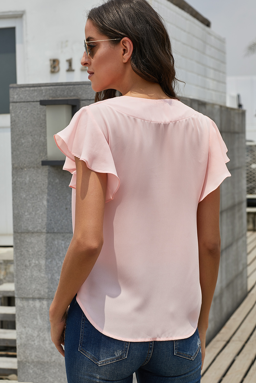 Pink Forever Tonight Button Down Tie Top