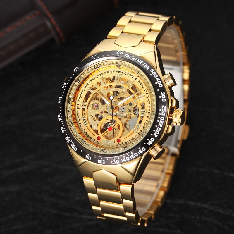 Luxury Watch Men Skeleton Automatic Mechanical Watch Gold Skeleton Vintage Watchskeleton Man Watch Mens Watch Top Brand Luxury