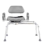 Premium Padded Bath and Shower Chair with Pivoting Arms. Space Saving