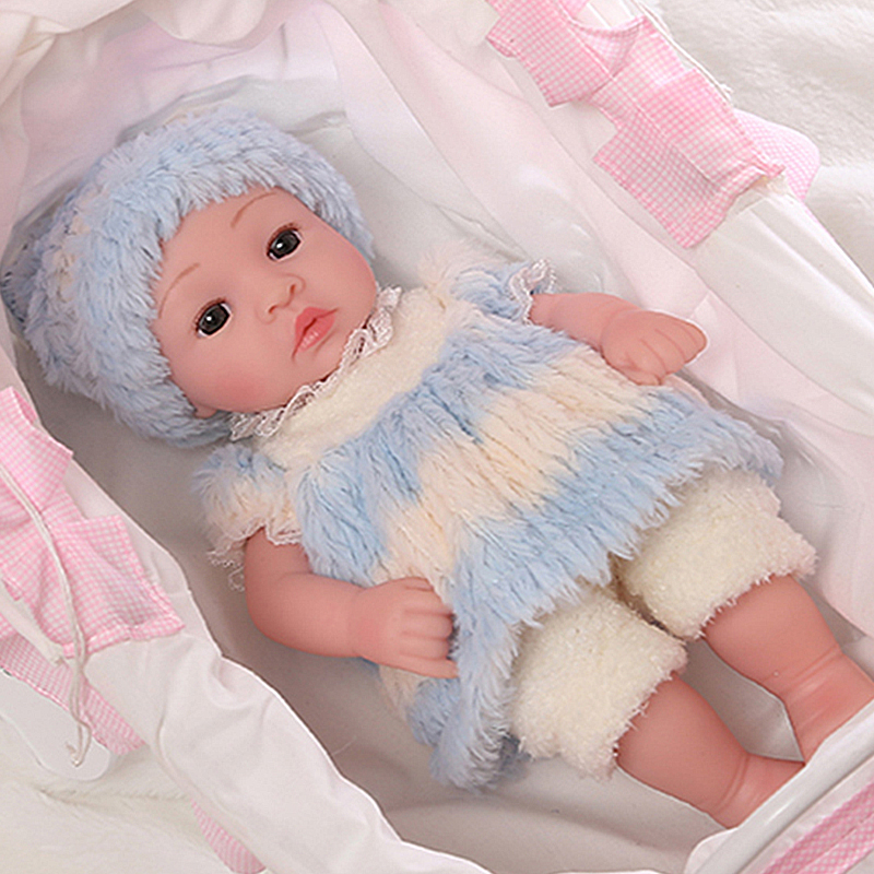 30cm Lovely Baby Dolls Reborn Full Soft Silicone Realistic Reborn Baby Body Lifelike Alive Babies Toys For Girls Kids Gift Dolls