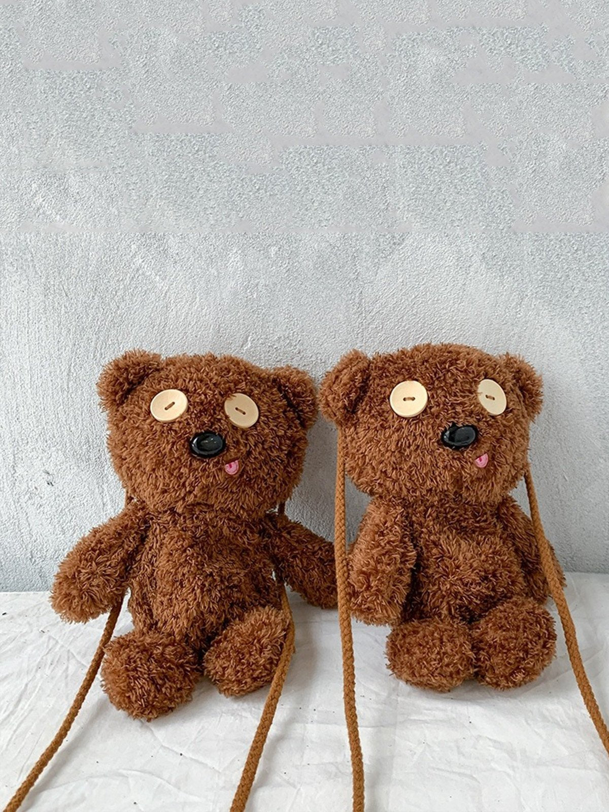 Brown Cotton Zipper Casual Crossbody Bags