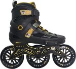 Epic Skates 125mm Engage 3-Wheel Inline Speed Skates, Black/Gold, Adult 10