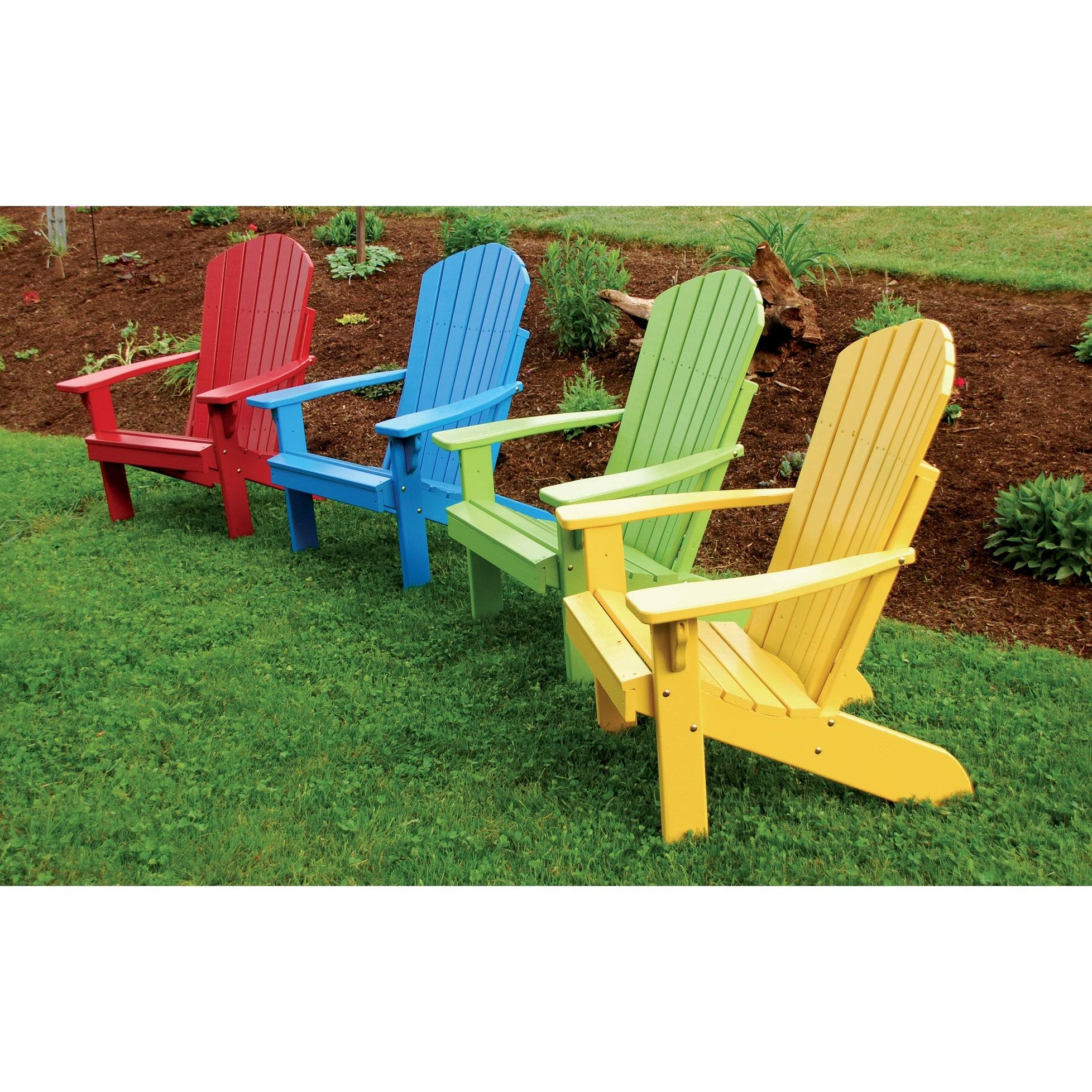Pine Fanback Adirondack Chair - Cedar Stain