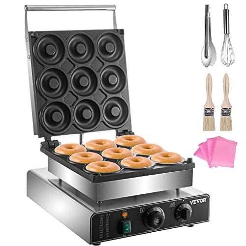 Electric Donut Maker, 9 Holes Commercial Donut Machine, 2000W