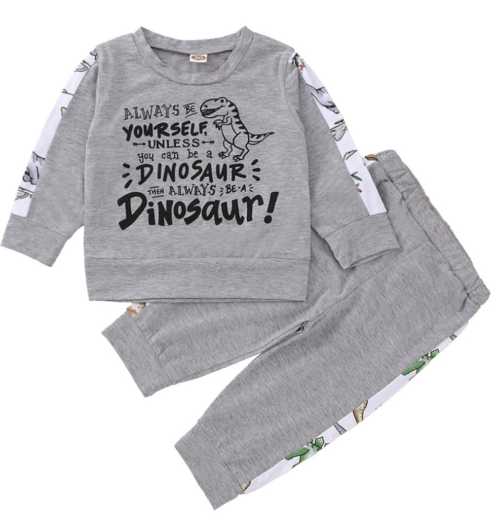 Cartoon Print Boy Long Sleeve Tracksuit