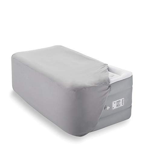 Inflates&Deflates Twin Size Mattress w/Built-in Switch,Fitted Sheet&Carrying Case/ 24���H