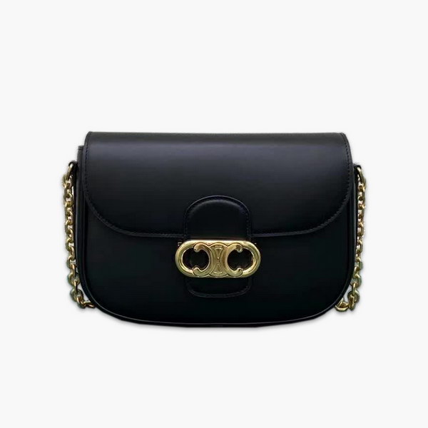 【原版皮】赛琳/Celine Maillon肩背包，简约无多余的修饰，高级的质感，Logo五金镂空设计增添包的独特，一见倾心，外牛皮，内衬羊皮，款号：191343