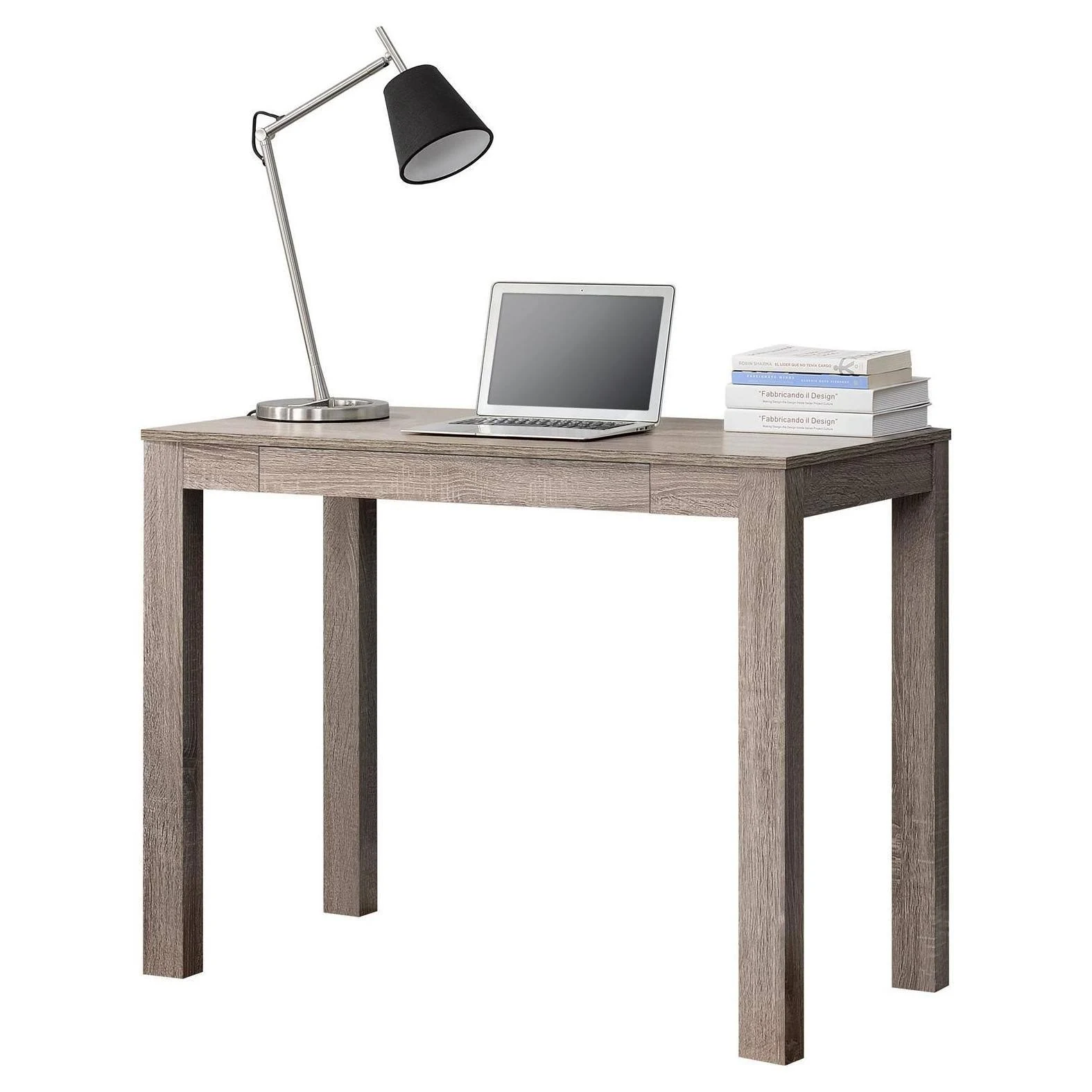 George Wood Writing Desk with Drawers Sonoma Oak - Room Joy