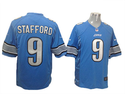 Matthew Stafford blue Jersey, Detroit Lions #9 Nike NFL game Jersey