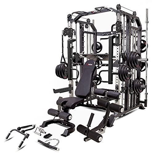 MiM USA Hercules 1001, Commercial Smith, Functional Trainer, Power Cage, Leg Press, Dip Chin, Jammer Arms, Adj. Black