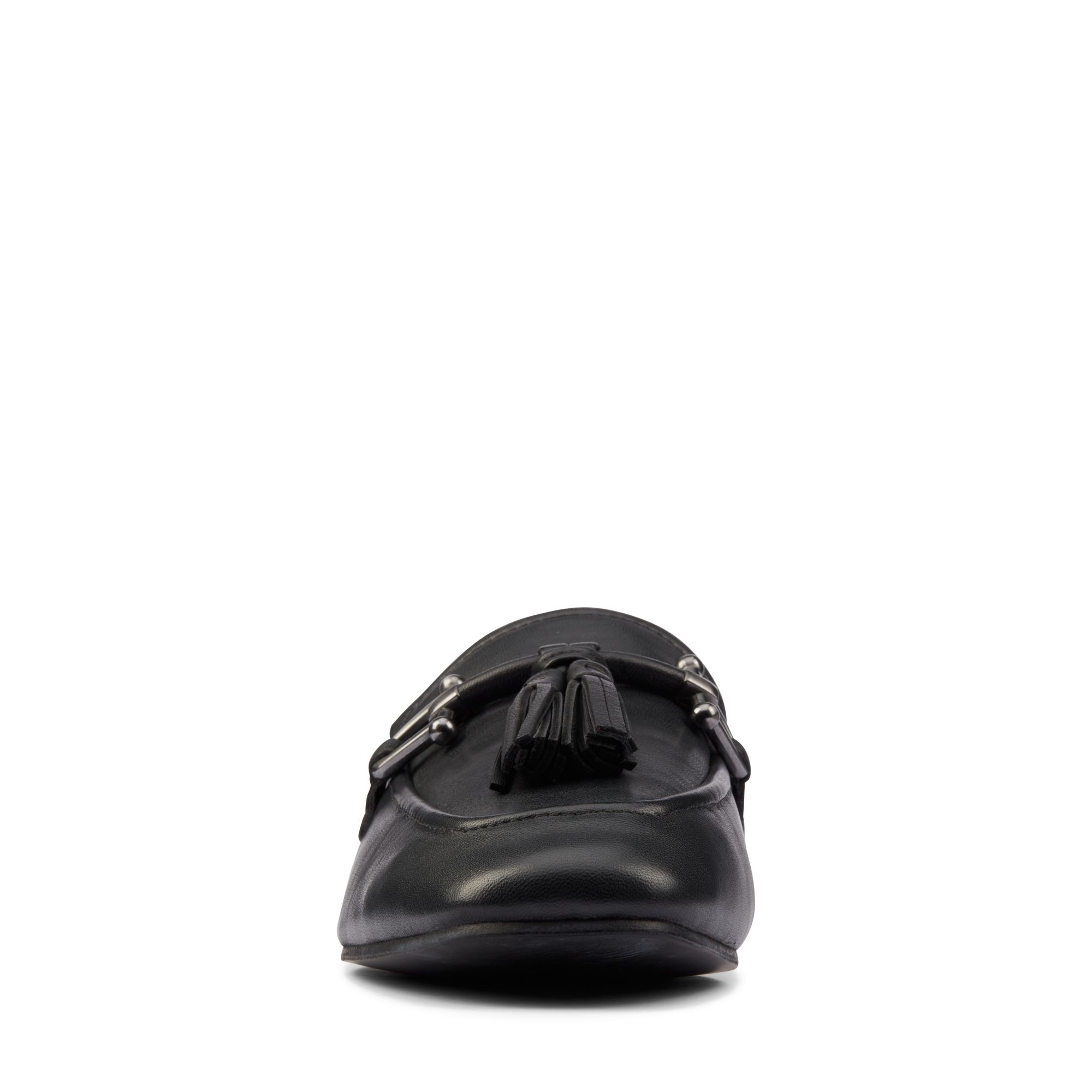 Women  Pure 2 Tassel Black Leather